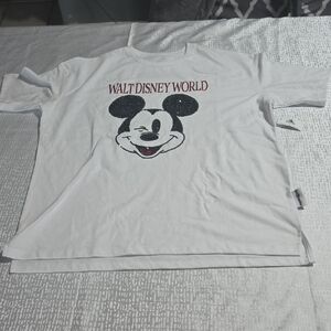 Disney White Mickey Mouse Short Sleeve Tee